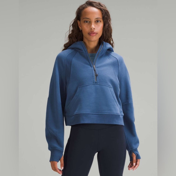lululemon athletica Tops - Lululemon Scuba Oversized Half-Zip Size M/L Blue Style Number: W3DM4S